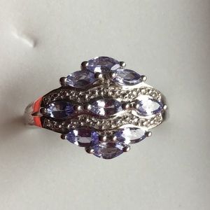 Tanzanite & White Topaz Ring
